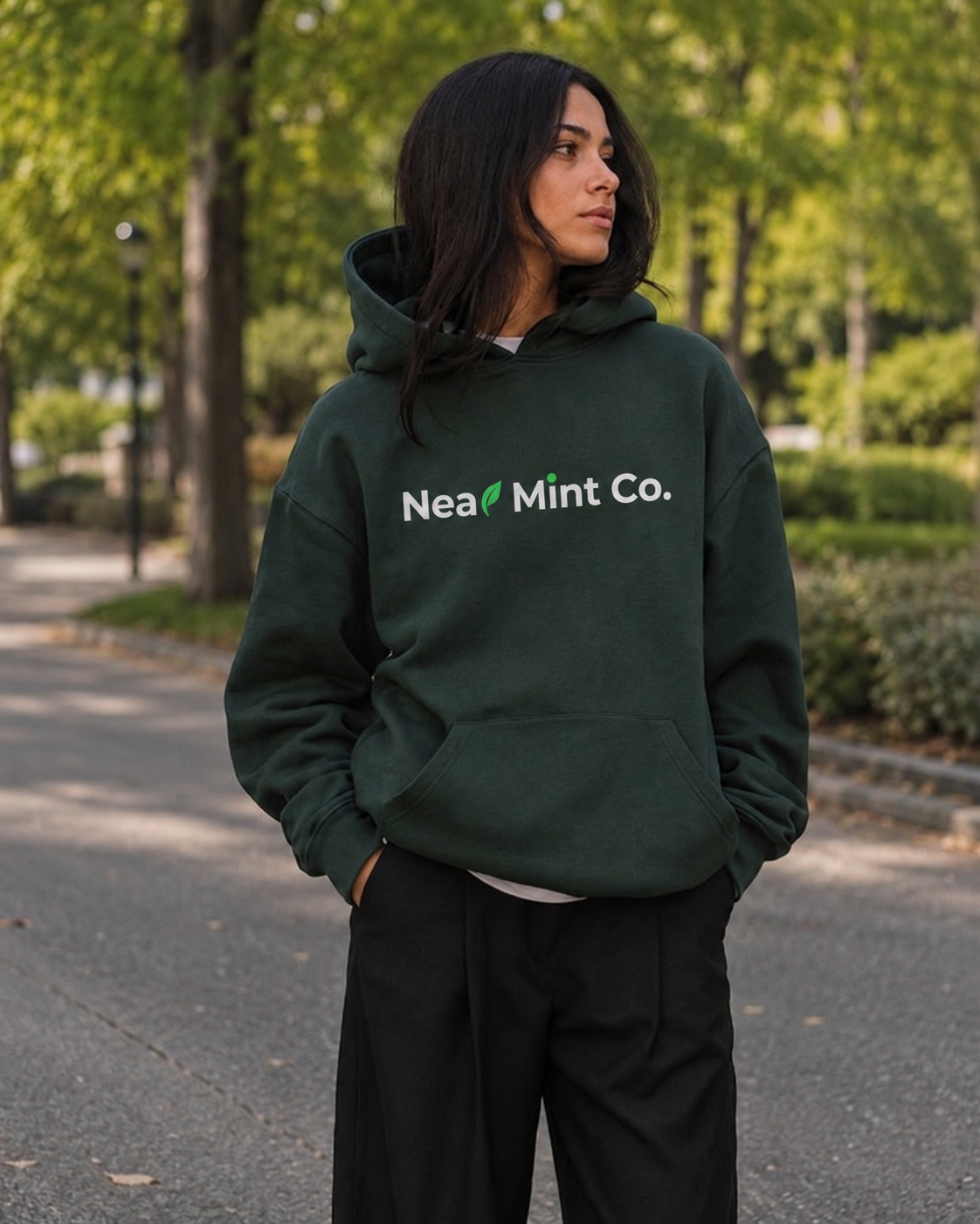Signature Hoodie — Heather Green