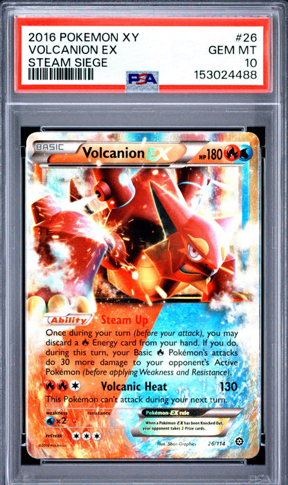2016 XY STeam Siege Volcanion EX PSA 10