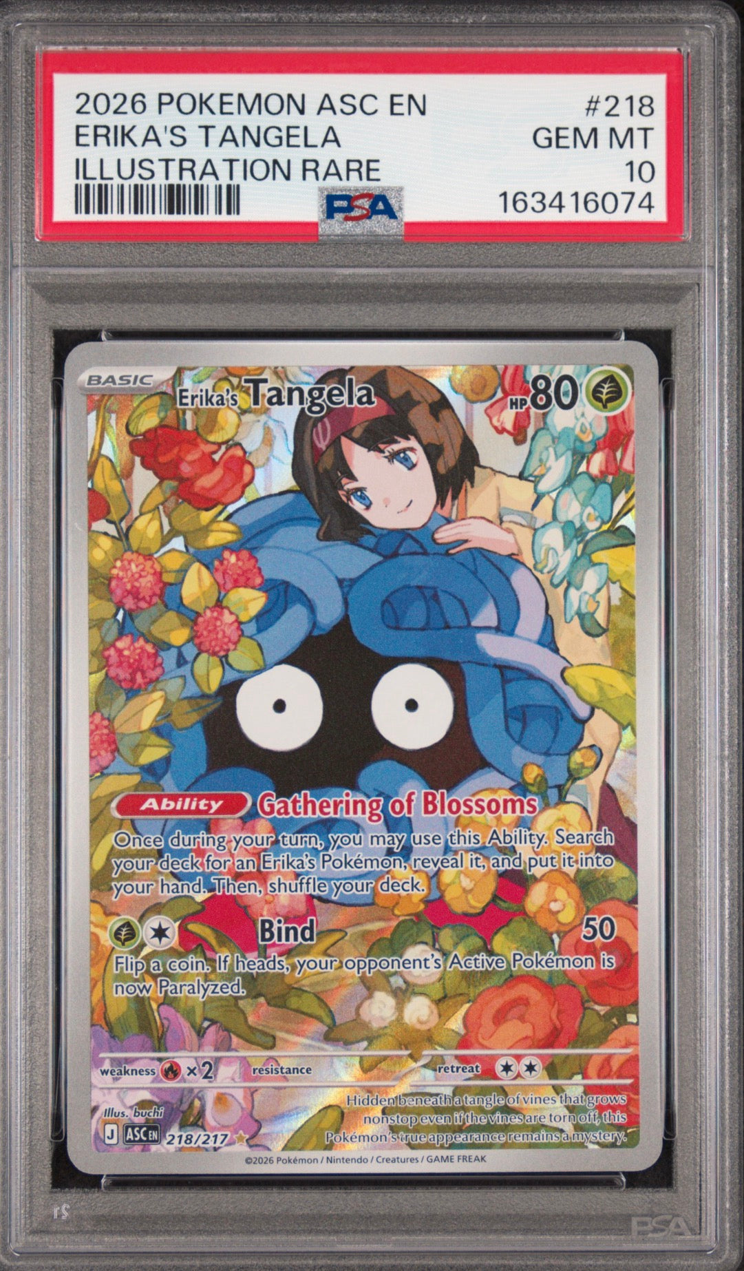 2026 Ascended Heroes Erika’s Tangela PSA 10