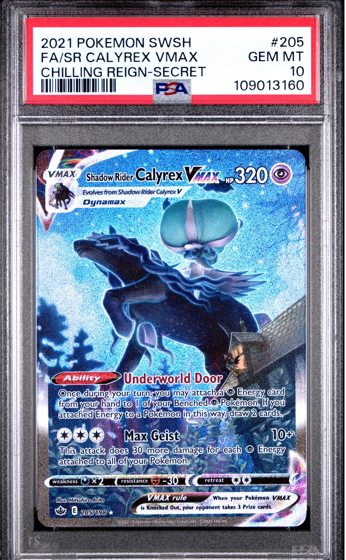 2021 Chilling Reign Calyrex VMAX PSA 10